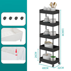 Bathroom Kitchen Mobile Trolley Debris Sorting Storage Rack