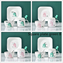 Cute Cartoon Dinosaur Ceramic Bowls And Dishes