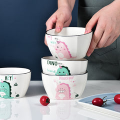 Cute Cartoon Dinosaur Ceramic Bowls And Dishes