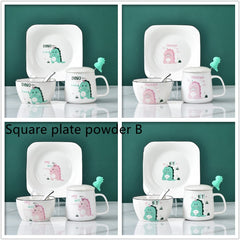 Cute Cartoon Dinosaur Ceramic Bowls And Dishes