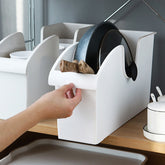 Kitchen Useful Special Storage Box Pulley Pot Cover Plastic Shelf Kitchen White Storage Box Spice Plate Rack Storage Shelf