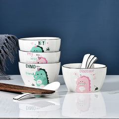Cute Cartoon Dinosaur Ceramic Bowls And Dishes