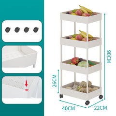 Bathroom Kitchen Mobile Trolley Debris Sorting Storage Rack