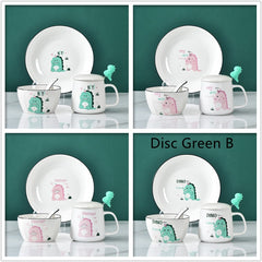 Cute Cartoon Dinosaur Ceramic Bowls And Dishes