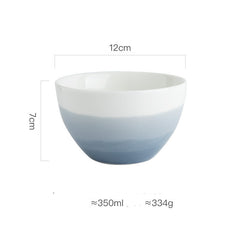 Modern Simple Ceramic Household Wash And Ink Gradual Color Soup Bowl