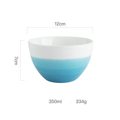 Modern Simple Ceramic Household Wash And Ink Gradual Color Soup Bowl