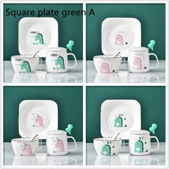 Cute Cartoon Dinosaur Ceramic Bowls And Dishes