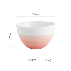 Modern Simple Ceramic Household Wash And Ink Gradual Color Soup Bowl