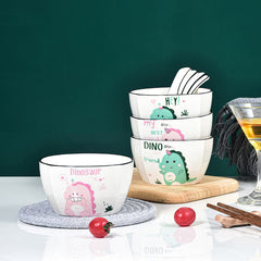 Cute Cartoon Dinosaur Ceramic Bowls And Dishes