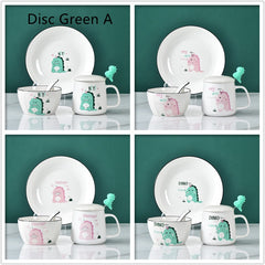 Cute Cartoon Dinosaur Ceramic Bowls And Dishes