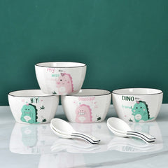 Cute Cartoon Dinosaur Ceramic Bowls And Dishes