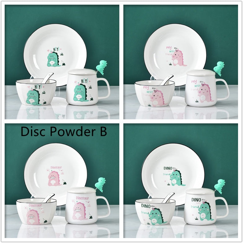 Cute Cartoon Dinosaur Ceramic Bowls And Dishes