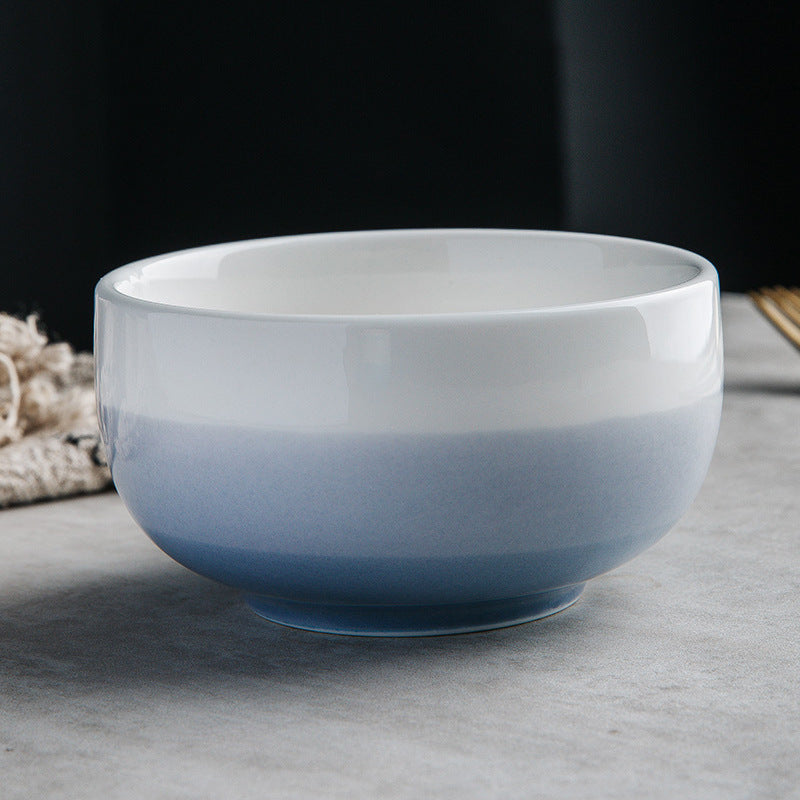 Modern Simple Ceramic Household Wash And Ink Gradual Color Soup Bowl
